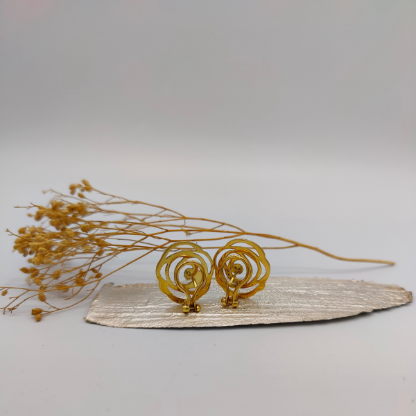 Pendientes Rosa dorada - Imagen 2