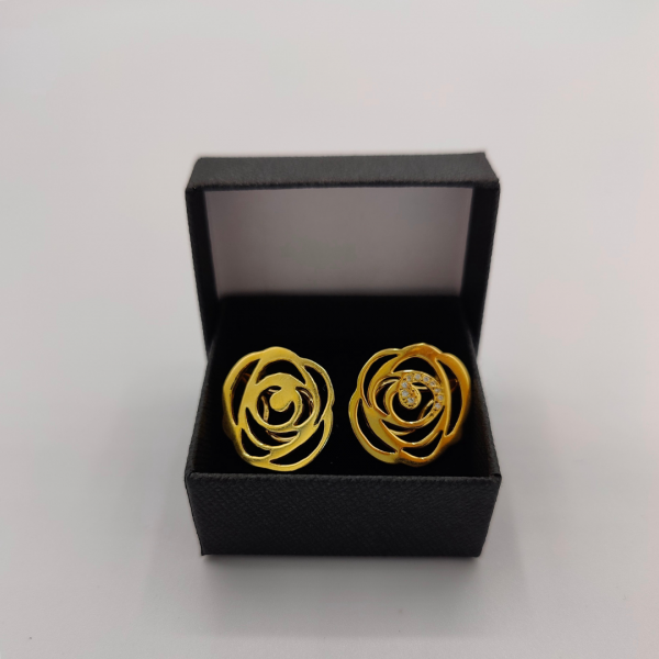 Pendientes Rosa dorada - Imagen 3