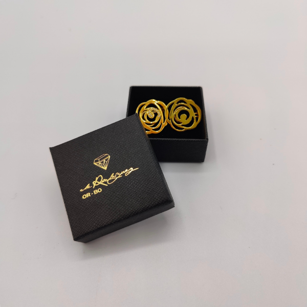 Pendientes Rosa dorada - Imagen 4
