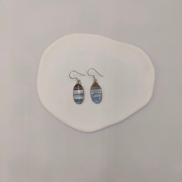 Pendiente Ópalo azul