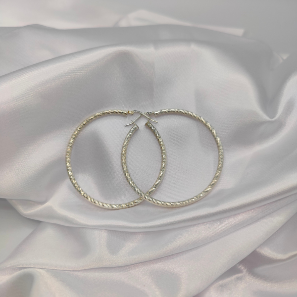 Aros plata estriados