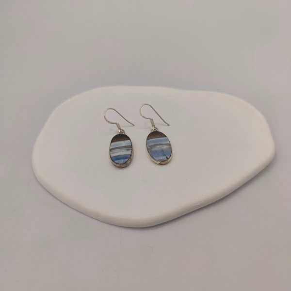 Pendiente Ópalo azul
