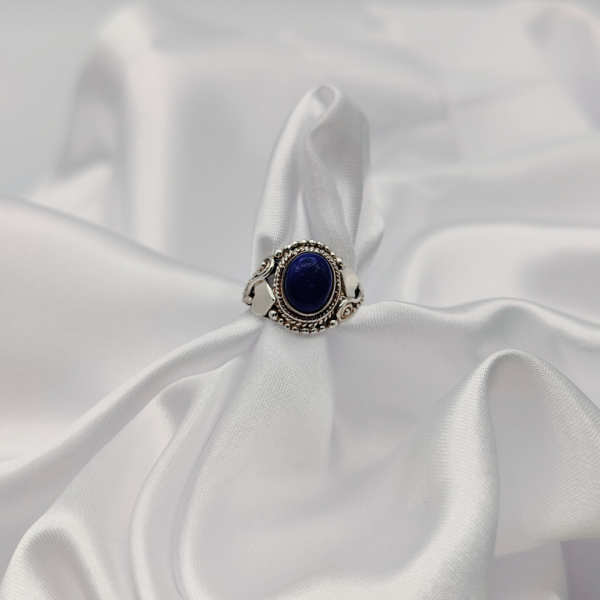 Anillo corazón lapislázuli