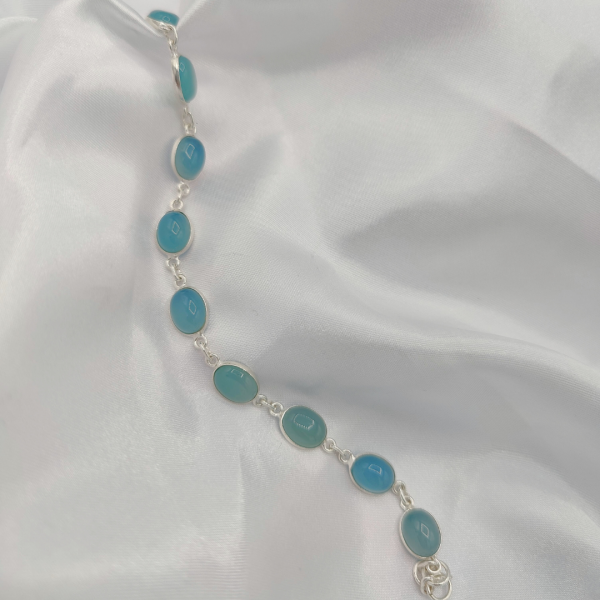 Pulsera piedra calcedonia
