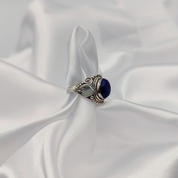 Anillo corazón lapislázuli
