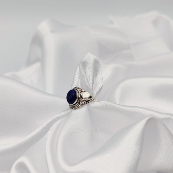Anillo corazón lapislázuli