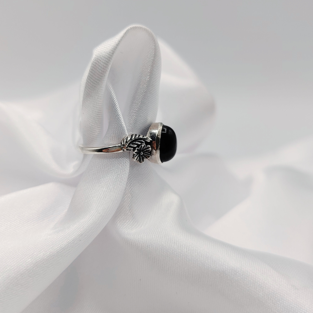 Anillo esfera azabache