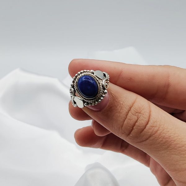 Anillo corazón lapislázuli