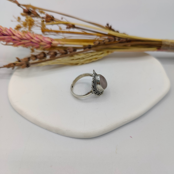 Anillo cuarzo rosa
