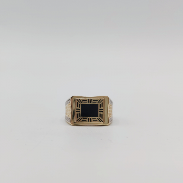 Sello rectangular azabache