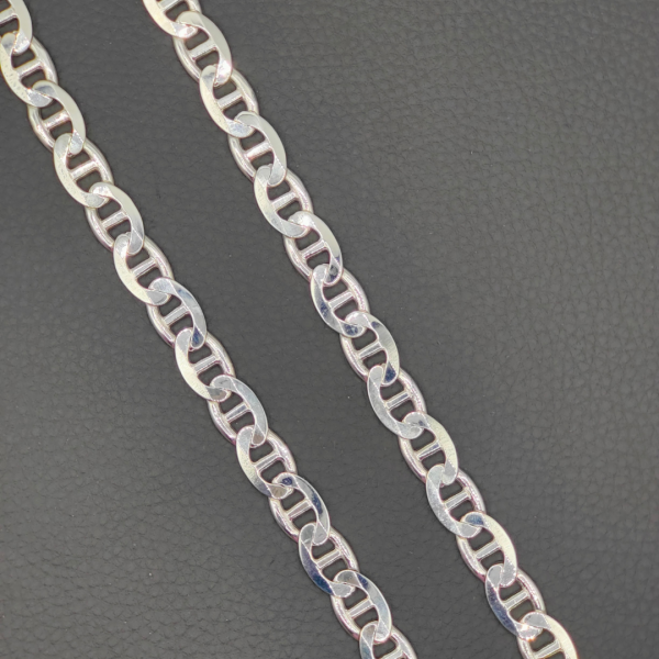 Cadena ancla 11 mm y 60 cm de plata