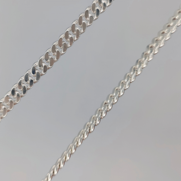 Cadena cordón 5 mm y 60 cm de plata