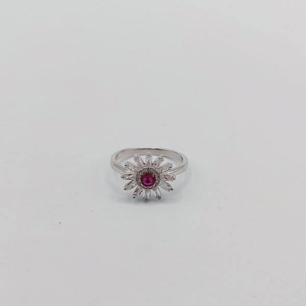 Flor punto fucsia