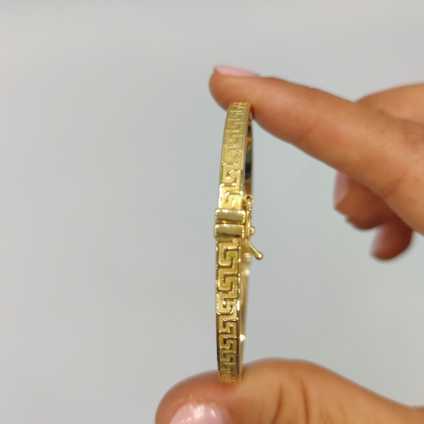 Brazalete Estilo Versace de Oro de 18k