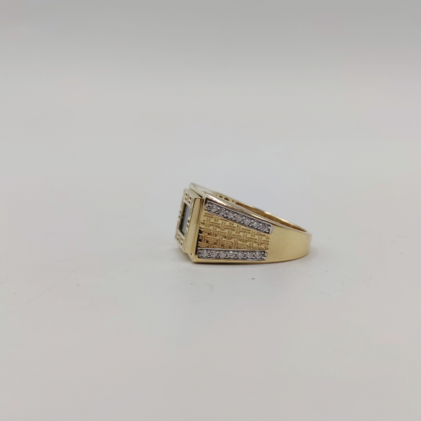 Sello rectangular azabache
