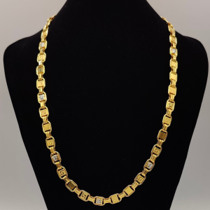 Cadena eslabones estilo versace 18 k