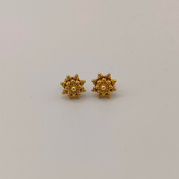 Pendiente Rosetón lila