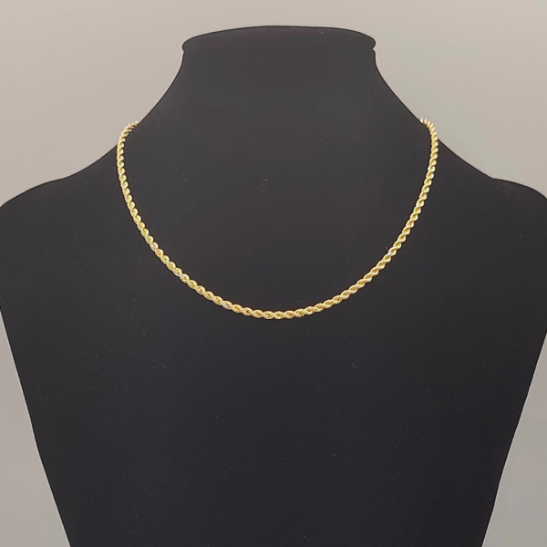 Cadena cordón 40 cm 2 mm 18 k