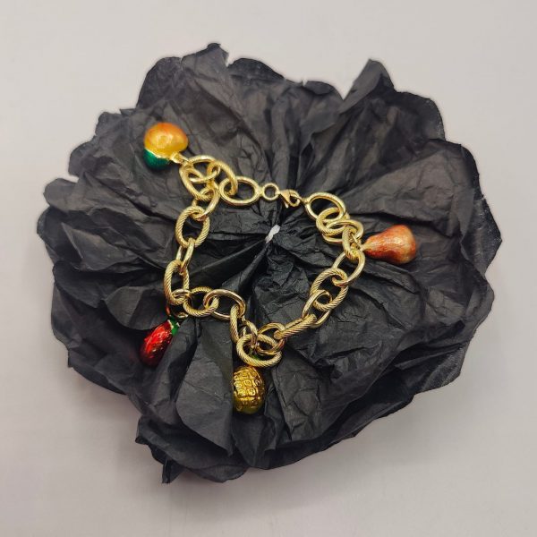 Pulsera de 18 k con frutas