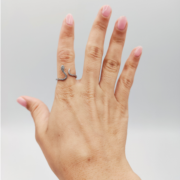 Anillo Serpiente Circonitas Ajustable