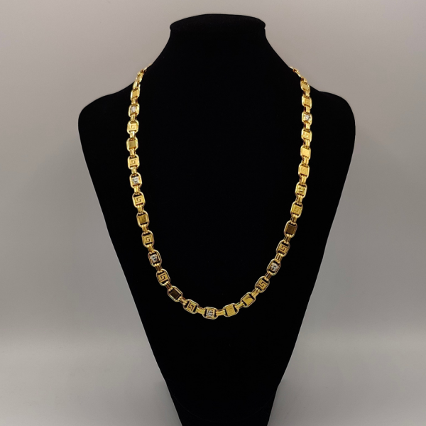 Cadena eslabones estilo versace 18 k