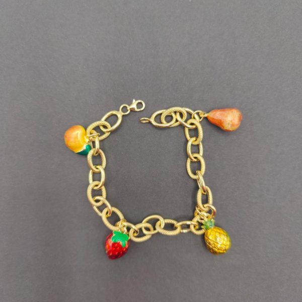 Pulsera de 18 k con frutas