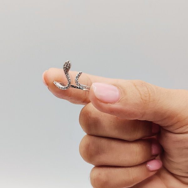 Anillo Serpiente Circonitas Ajustable