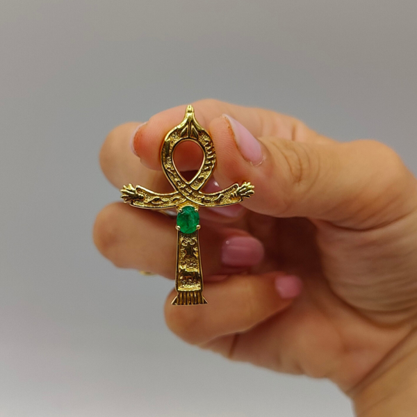 Cruz egipcia de oro 18 k