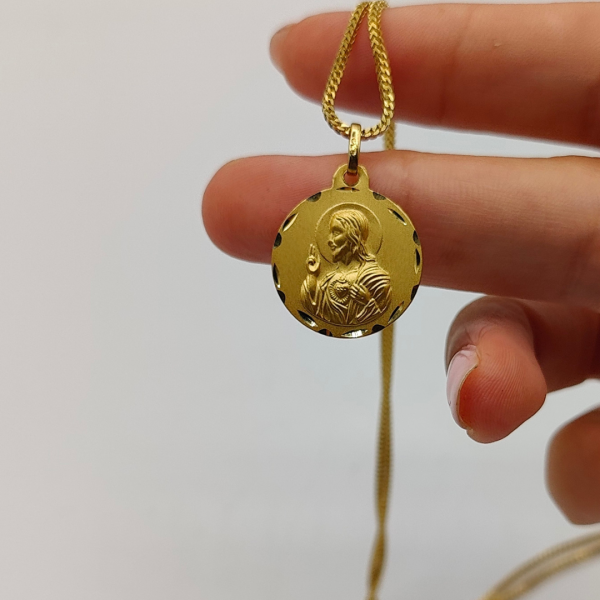 Colgante mini medalla redonda jesús