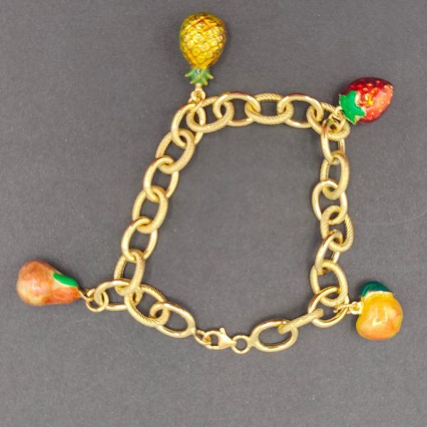 Pulsera de 18 k con frutas