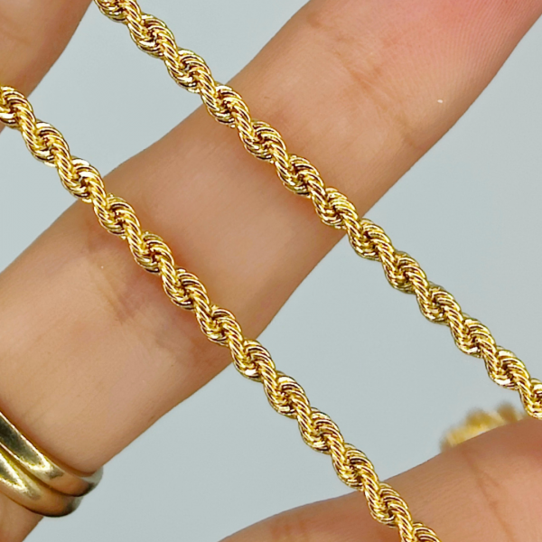 Cadena cordón 40 cm 2 mm 18 k