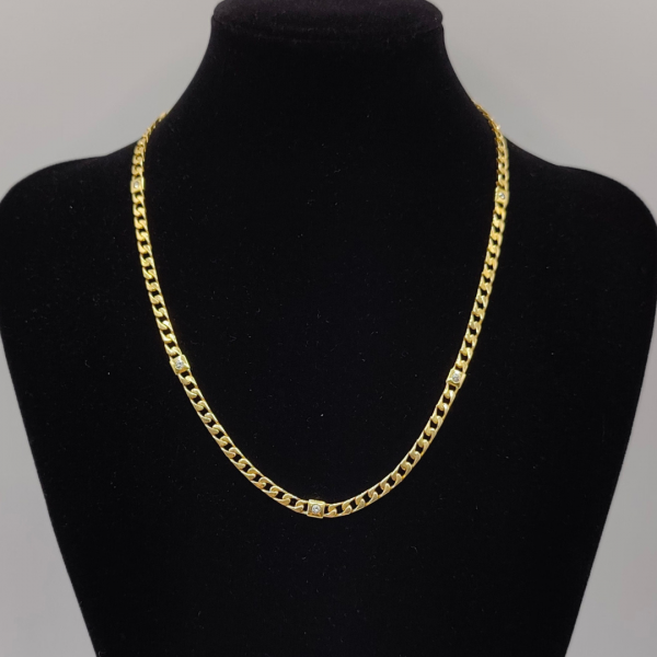 cubana con brillantitos 45 cm 3 mm