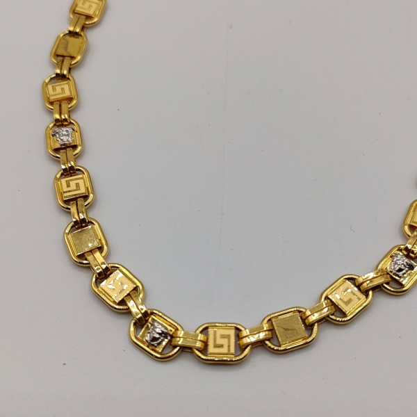 Cadena eslabones estilo versace 18 k