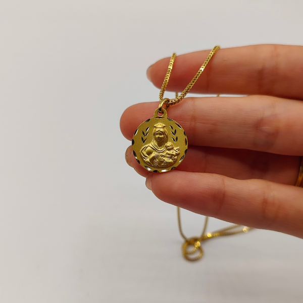 Colgante mini medalla redonda jesús