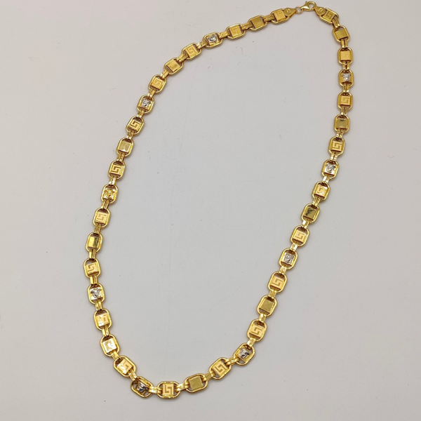 Cadena eslabones estilo versace 18 k