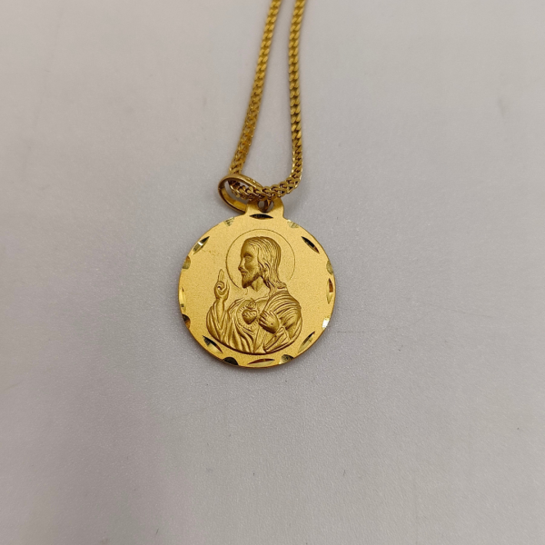 Colgante mini medalla redonda jesús