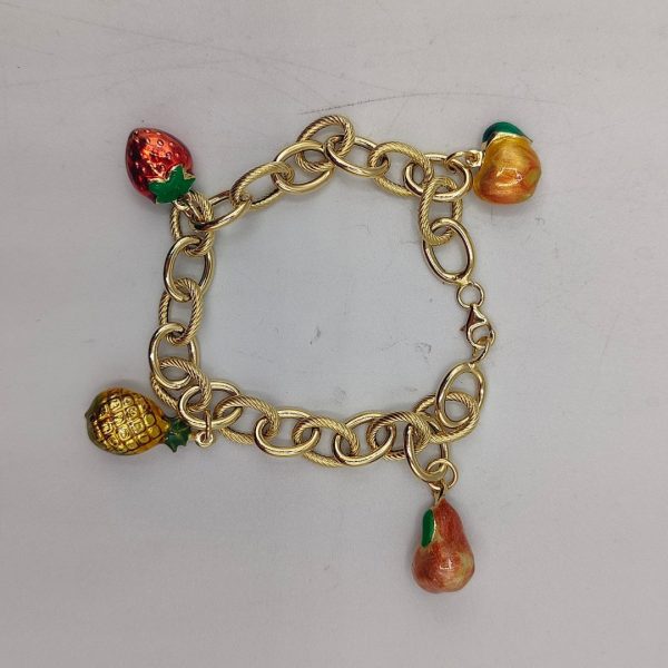 Pulsera de 18 k con frutas