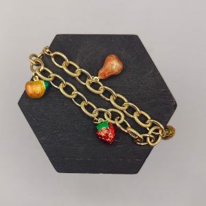 Pulsera de 18 k con frutas