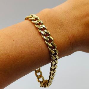 Pulsera cubana 9 mm cierre cajón