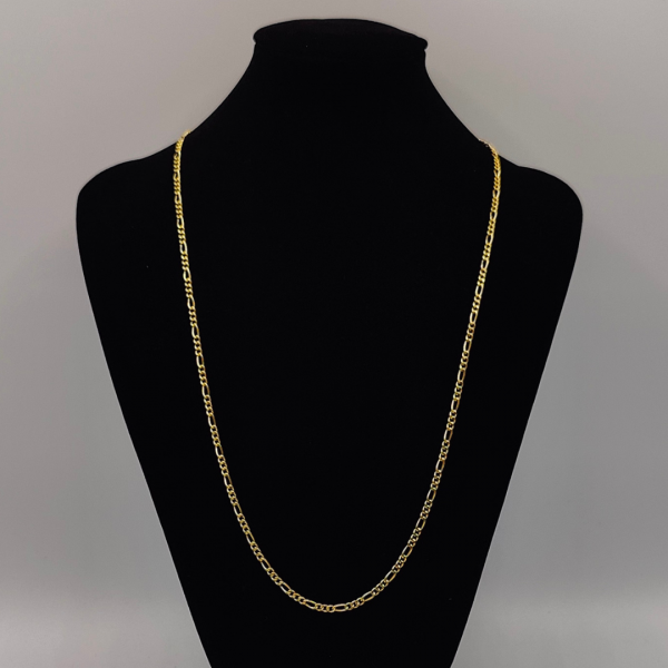 Cadena Fígaro 60 cm 3 mm Oro de 18 k REF: CA255