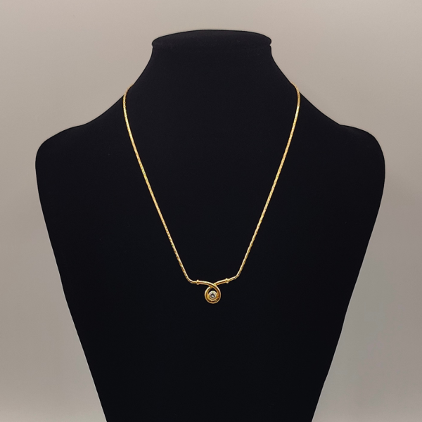 cadena serpiente oro 18 k con diamante