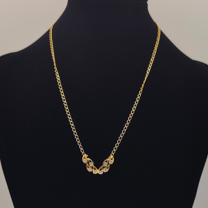 Cadena gotas con circonitas