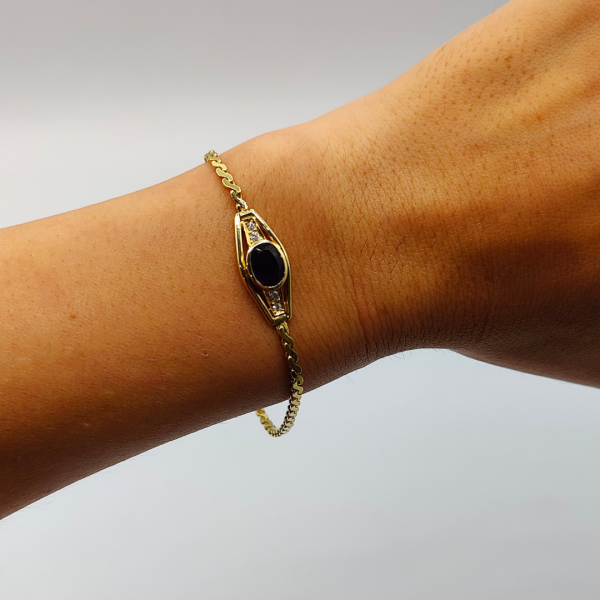 Pulsera espiga diamantes y amantista