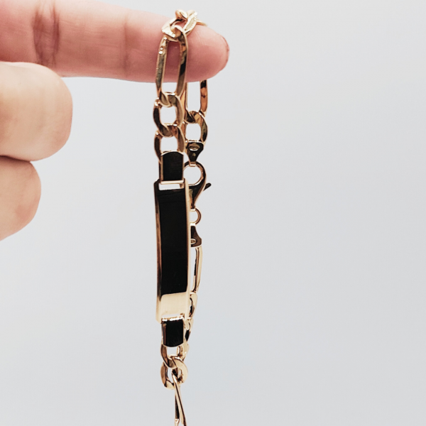 Pulsera fígaro estilo no me olvides 7 mm