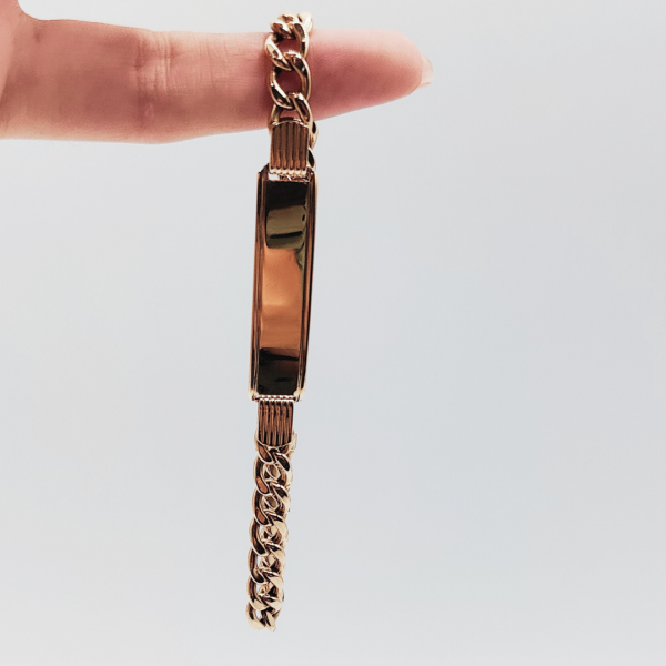 Pulsera cubana estilo no me olvides 5 mm