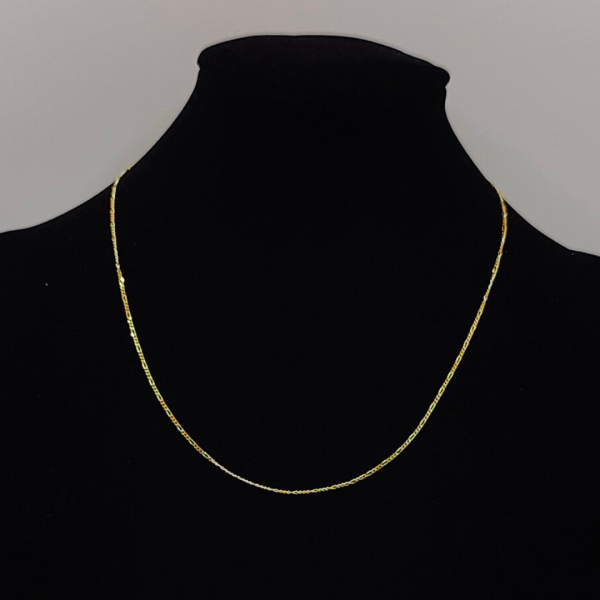 Cadena Fígaro 40 cm 1 mm Oro de 18 k REF: C257