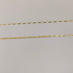 cadena de rolo cuadrado fino 45 cm 1 mm