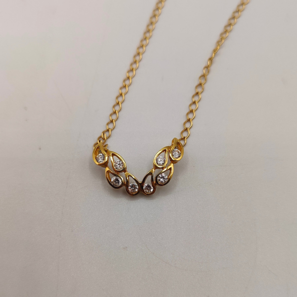 Cadena gotas con circonitas