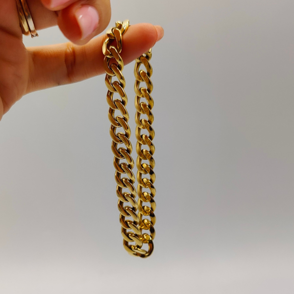 Pulsera cubana 9 mm cierre cajón