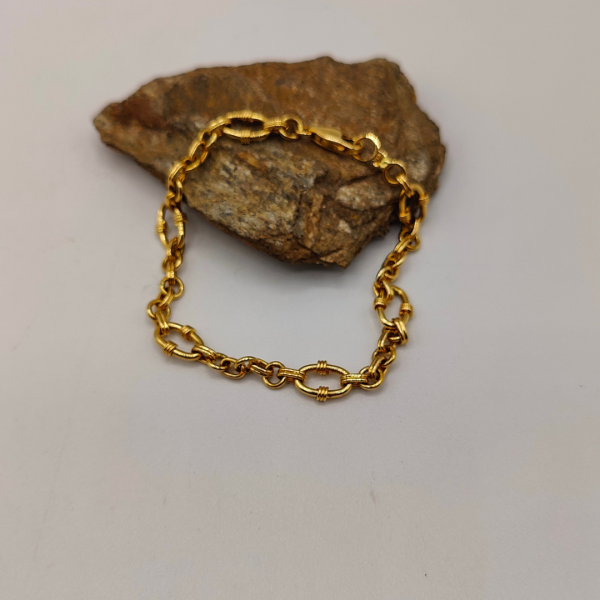 Pulsera rolo 6 mm oro de 18 k